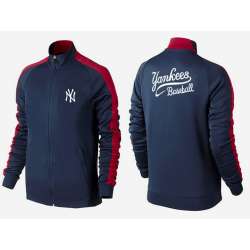 MLB New York Yankees Team Logo 2015 Men Baseball Jacket (19)