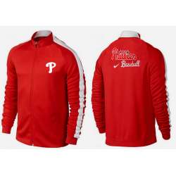 MLB Philadelphia Phillies Team Logo 2015 Men Baseball Jacket (11)