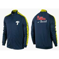 MLB Philadelphia Phillies Team Logo 2015 Men Baseball Jacket (15)