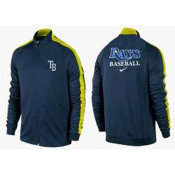 MLB Tampa Bay Rays Team Logo 2015 Men Baseball Jacket (15)