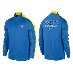 MLB Tampa Bay Rays Team Logo 2015 Men Baseball Jacket (17)