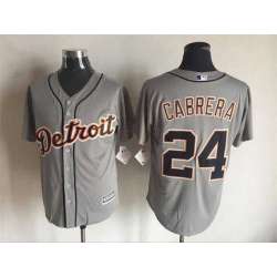 Majestic Detroit Tigers #24 Miguel Cabrera Gray Stitched Majestic Baseball Jersey