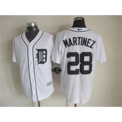 Majestic Detroit Tigers #28 J.D.Martinez White MLB Stitched Jerseys
