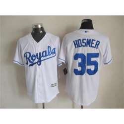 Majestic Kansas City Royals #35 Eric Hosmer White MLB Stitched Jerseys
