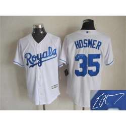 Majestic Kansas City Royals #35 Eric Hosmer White Stitched Signature Edition Jersey