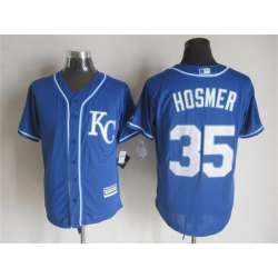 Majestic Kansas City Royals #35 Hosmer Blue MLB Stitched Jerseys