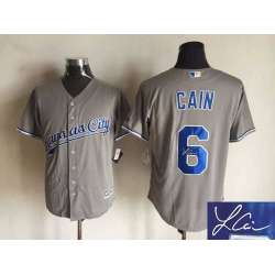 Majestic Kansas City Royals #6 Cain Gray Stitched Signature Edition Jersey