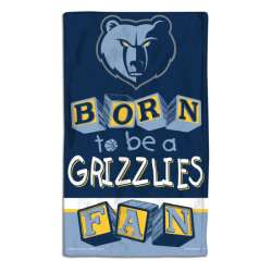 Memphis Grizzlies Baby Burp Cloth 10x17 Special Order