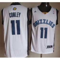 Memphis Grizzlies #11 Mike Conley Revolution 30 Swingman White Jerseys
