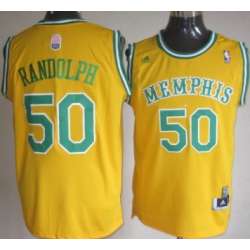 Memphis Grizzlies #50 Zach Randolph ABA Hardwood Classic Swingman Yellow Jerseys