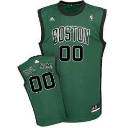 Men Boston Celtics Customized NBA green black number Alternate Jerseys