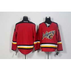 Men Calgary Flames Customized Red Stitched NHL Jersey