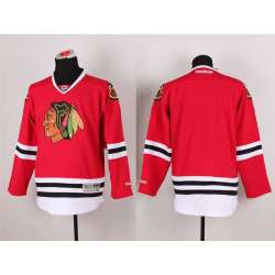 Men Chicago Blackhawks Customized Red Stitched Hockey Jersey