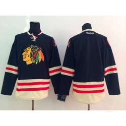 Men Chicago Blackhawks Customized Winter Classic Black Stitched Hockey Jersey