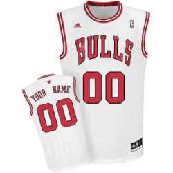 Men Chicago Bulls Customized NBA white jerseys