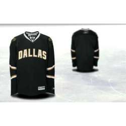 Men Dallas Stars Customized Black Stitched Hockey Jersey