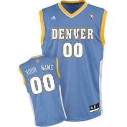 Men Denver Nuggets Customized NBA Lt blue Road Jerseys