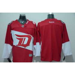 Men Detroit Red Wings Customized Red Stadium Series Stitched Hockey Jersey