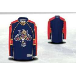 Men Florida Panthers Customized Navy Blue Stitched Hockey Jersey