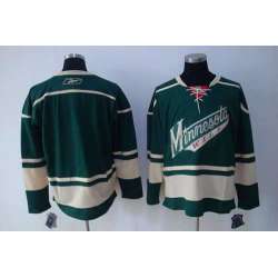 Men Minnesota Wild Customized Green Stitched Hockey Jersey