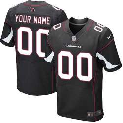 Men Nike Arizona Cardinals Customized Black Team Color Stitched NFL Elite Jersey