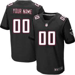 Men Nike Atlanta Falcons Customized Black Team Color Stitched NFL Elite Jersey