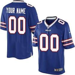 Men Nike Buffalo Bills Customized Blue Team Color Stitched NFL Game Jersey