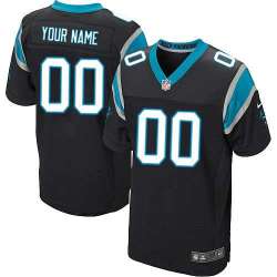 Men Nike Carolina Panthers Customized Black Team Color Stitched NFL Elite Jersey