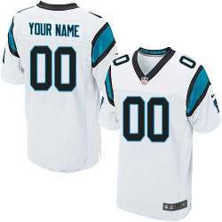 Men Nike Carolina Panthers Customized White Team Color Stitched NFL Elite Jersey