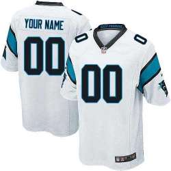 Men Nike Carolina Panthers Customized White Team Color Stitched NFL Game Jersey