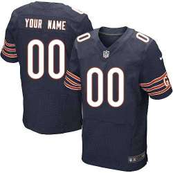 Men Nike Chicago Bears Customized Navy Blue Team Color Stitched NFL Elite Jersey