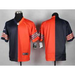 Men Nike Chicago Bears Customized Orange-Blue Split Stitched NFL Elite Jersey