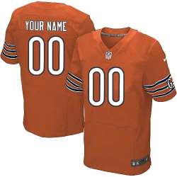 Men Nike Chicago Bears Customized Orange Team Color Stitched NFL Elite Jersey