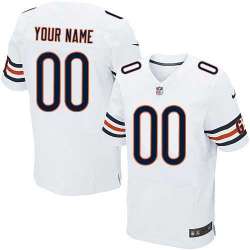 Men Nike Chicago Bears Customized White Team Color Stitched NFL Elite Jersey