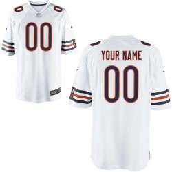 Men Nike Chicago Bears Customized White Team Color Stitched NFL Game Jersey