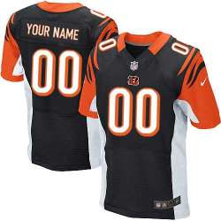 Men Nike Cincinnati Bengals Customized Black Team Color Stitched NFL Elite Jersey