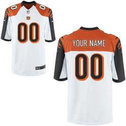Men Nike Cincinnati Bengals Customized White Team Color Stitched NFL Game Jersey