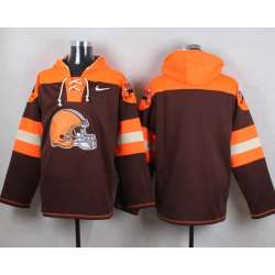 Men Nike Cleveland Browns Customized Brown Stitched NFL Hoodie