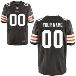Men Nike Cleveland Browns Customized Brown Team Color Stitched NFL Elite Jersey