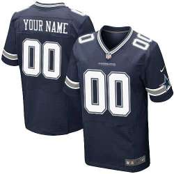 Men Nike Dallas Cowboys Customized Navy Blue Team Color Stitched NFL Elite Jersey