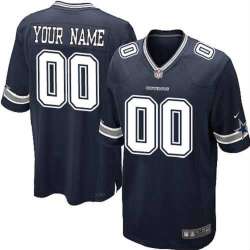 Men Nike Dallas Cowboys Customized Navy Blue Team Color Stitched NFL Game Jersey