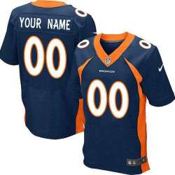 Men Nike Denver Broncos Customized Navy Blue Team Color Stitched NFL Elite Jersey