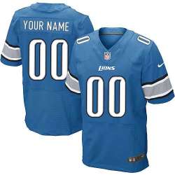 Men Nike Detroit Lions Customized Blue Team Color Stitched NFL Elite Jersey