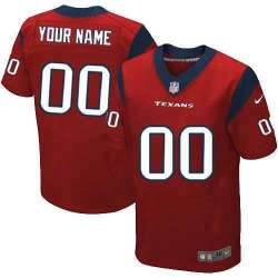 Men Nike Houston Texans Customized Red Team Color Stitched NFL Elite Jersey