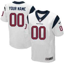 Men Nike Houston Texans Customized White Team Color Stitched NFL Elite Jersey