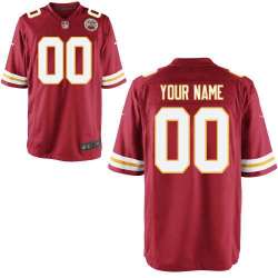 Men Nike Kansas City Chiefs Customized Red Team Color Stitched NFL Game Jersey