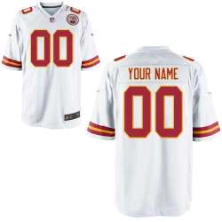 Men Nike Kansas City Chiefs Customized White Team Color Stitched NFL Game Jersey