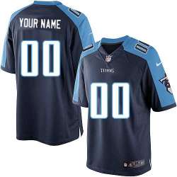 Men Nike Limited Tennessee Titans Customized Navy Blue Team Color Stitched NFL Game Jersey