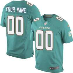 Men Nike Miami Dolphins Customized Green Team Color Stitched NFL Elite Jersey