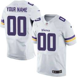 Men Nike Minnesota Vikings Customized White Team Color Stitched NFL Elite Jersey